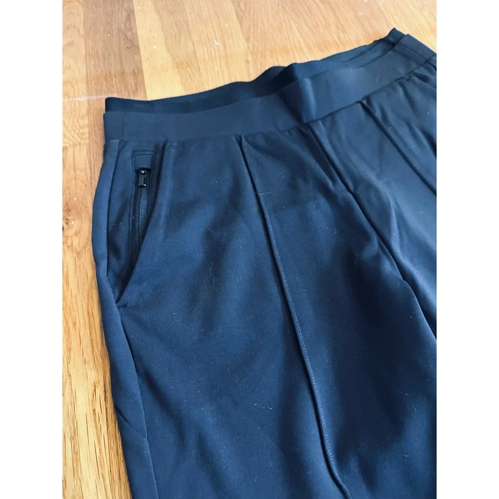 Athleta Venice Pintuck Pant Black Tapered Leg Zip Pockets XXS RN 54023